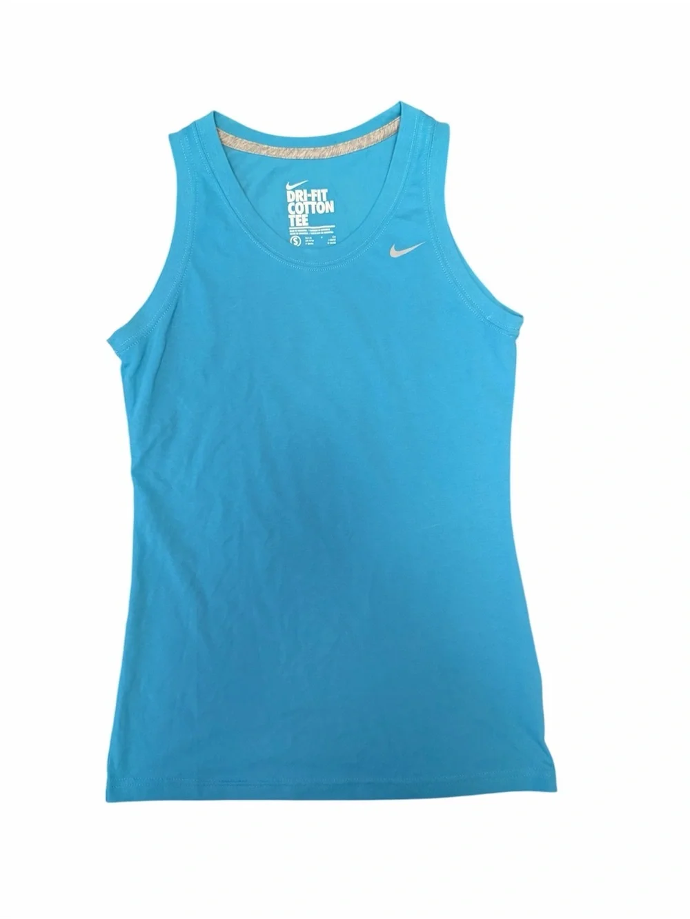 Nike Dri-Fit Women's Bright Aqua/Blue Athletic Tank - size S